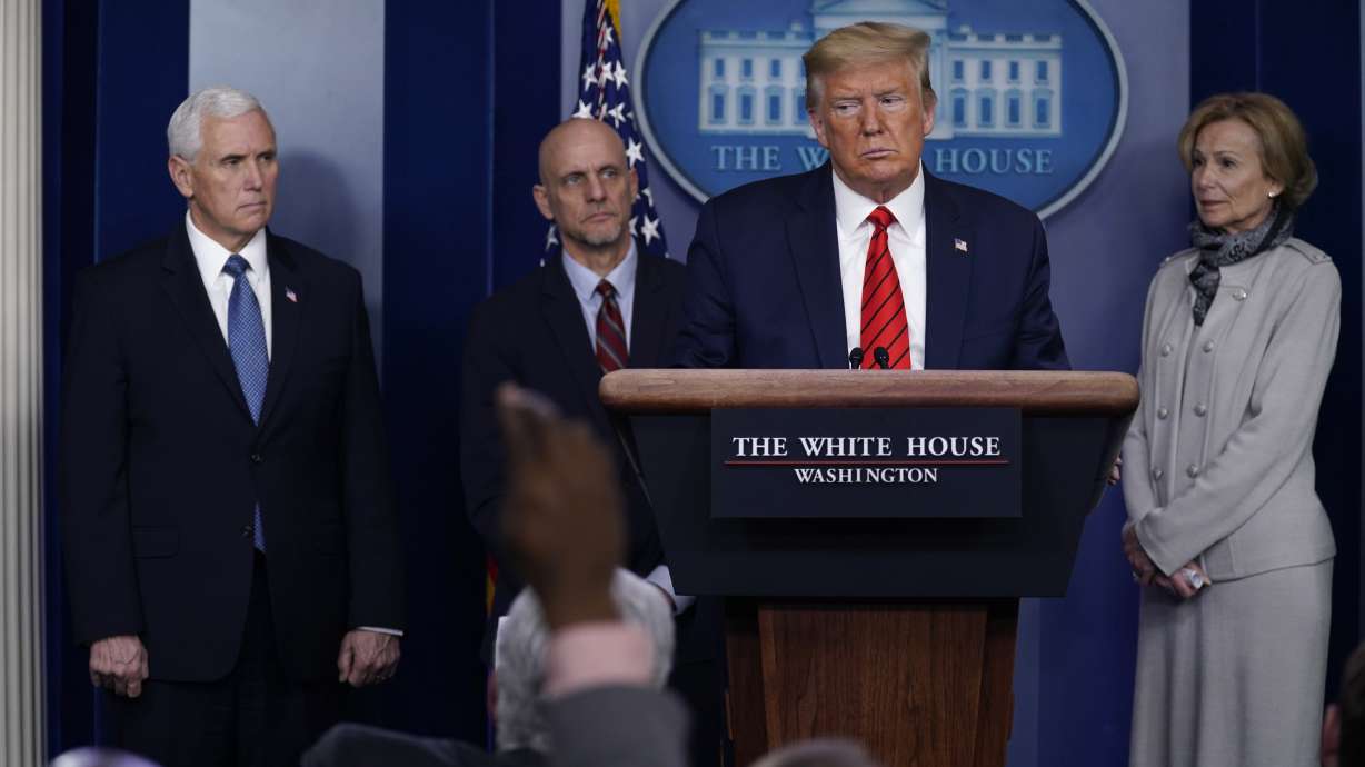 Coronavirus task force offers an even keel to a zigzag Trump