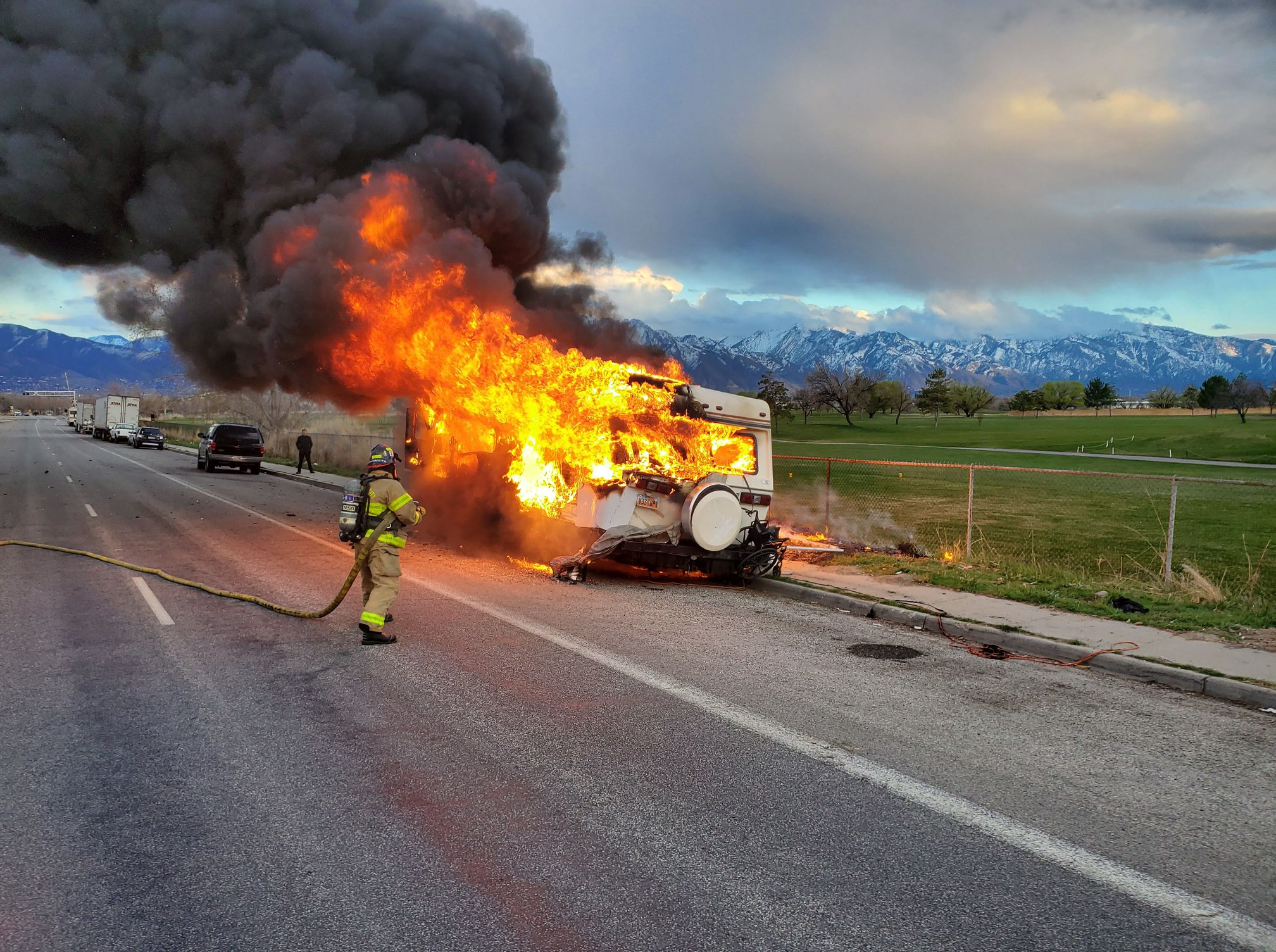3 injured in Saturday RV fire in Salt Lake City