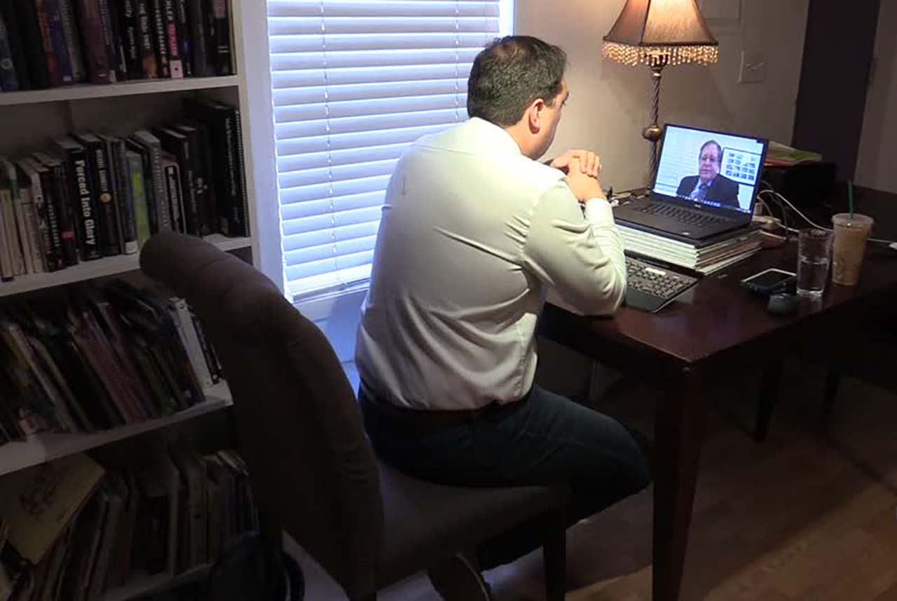 KSL Investigator Matt Gephardt talks with Dr. Ray Price, whio works at both Intermountain Healthcare and the University of Utah Hospital Sunday, March 22, 2020. (Photo: KSL TV)