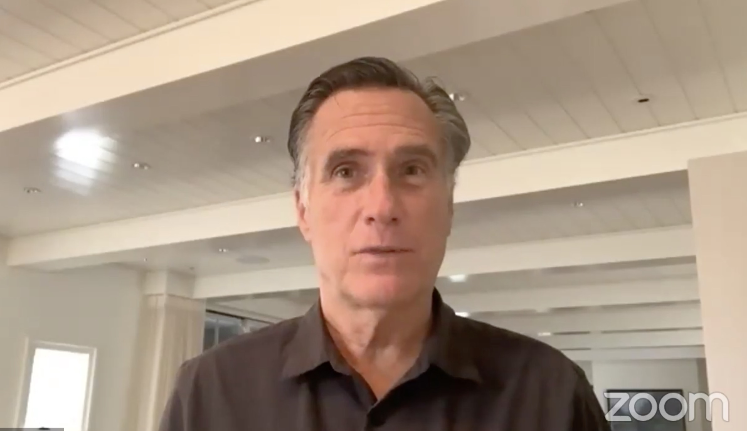 Sen. Mitt Romney, R-Utah, speaks to Utahns at a virtual Economic Response Task Force town hall on Tuesday, March 24, 2020. (Photo: Salt Lake Chamber/Facebook)