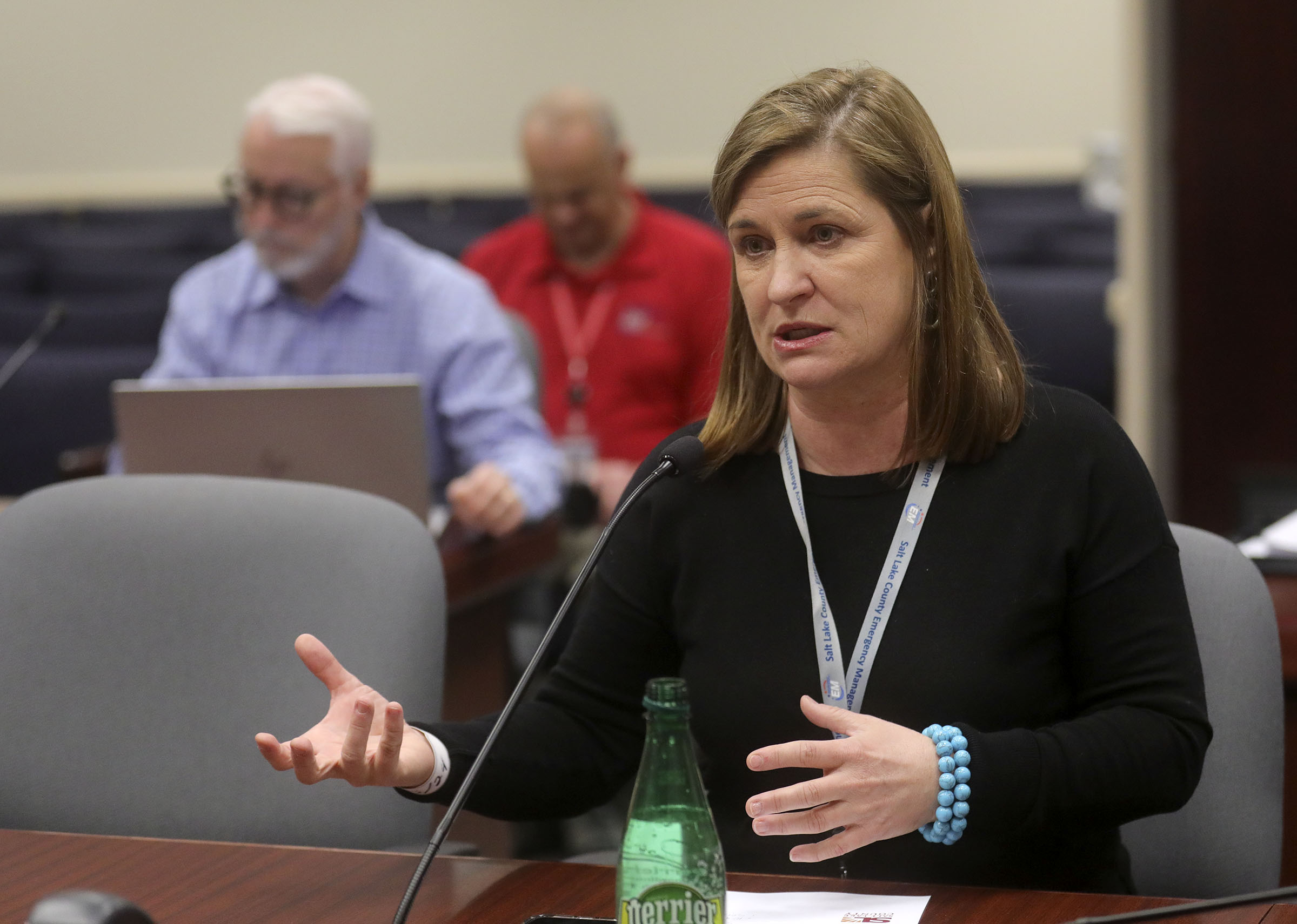 Salt Lake County Mayor Jenny Wilson speaks during a Salt Lake County Council meeting at the Salt Lake County Government Center in Salt Lake City on Tuesday, March 24, 2020. (Photo: Kristin Murphy, KSL)