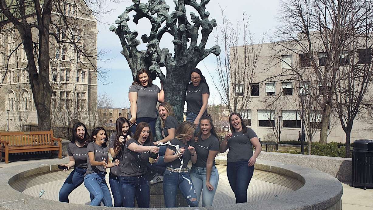 College seniors hurried to squeeze in last school memories