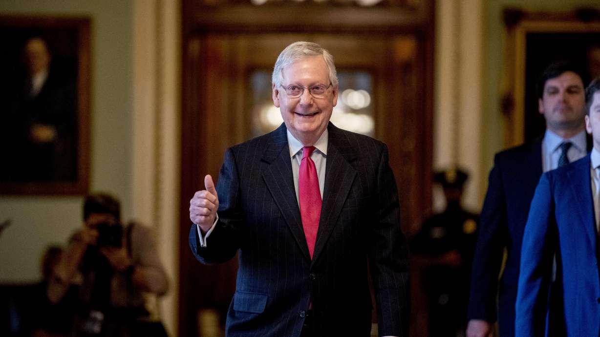McConnell releasing ad tied to his role in virus rescue bill