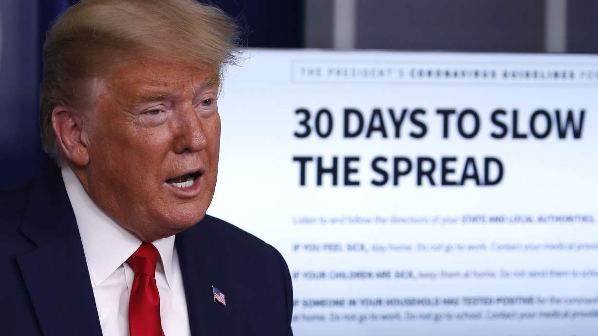 Trump says 'life and death' at stake in following guidelines