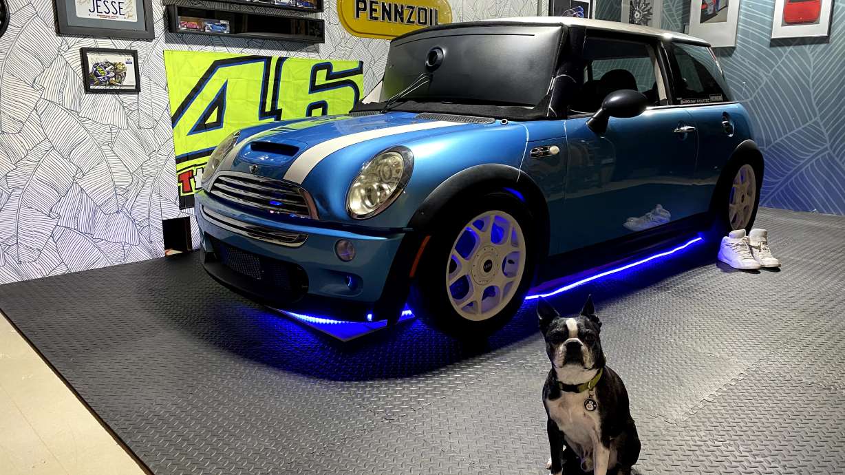 South Jordan man turns MINI Cooper into in-home racing simulator