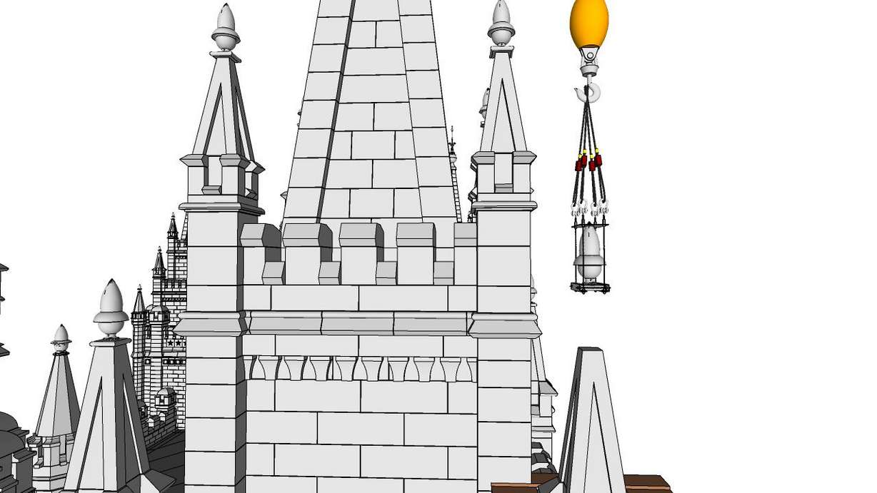 An artist's rendering of a crane removing stones from the Salt Lake Temple that were displaced during an earthquake in March 2020. (Photo: The Church of Jesus Christ of Latter-day Saints)