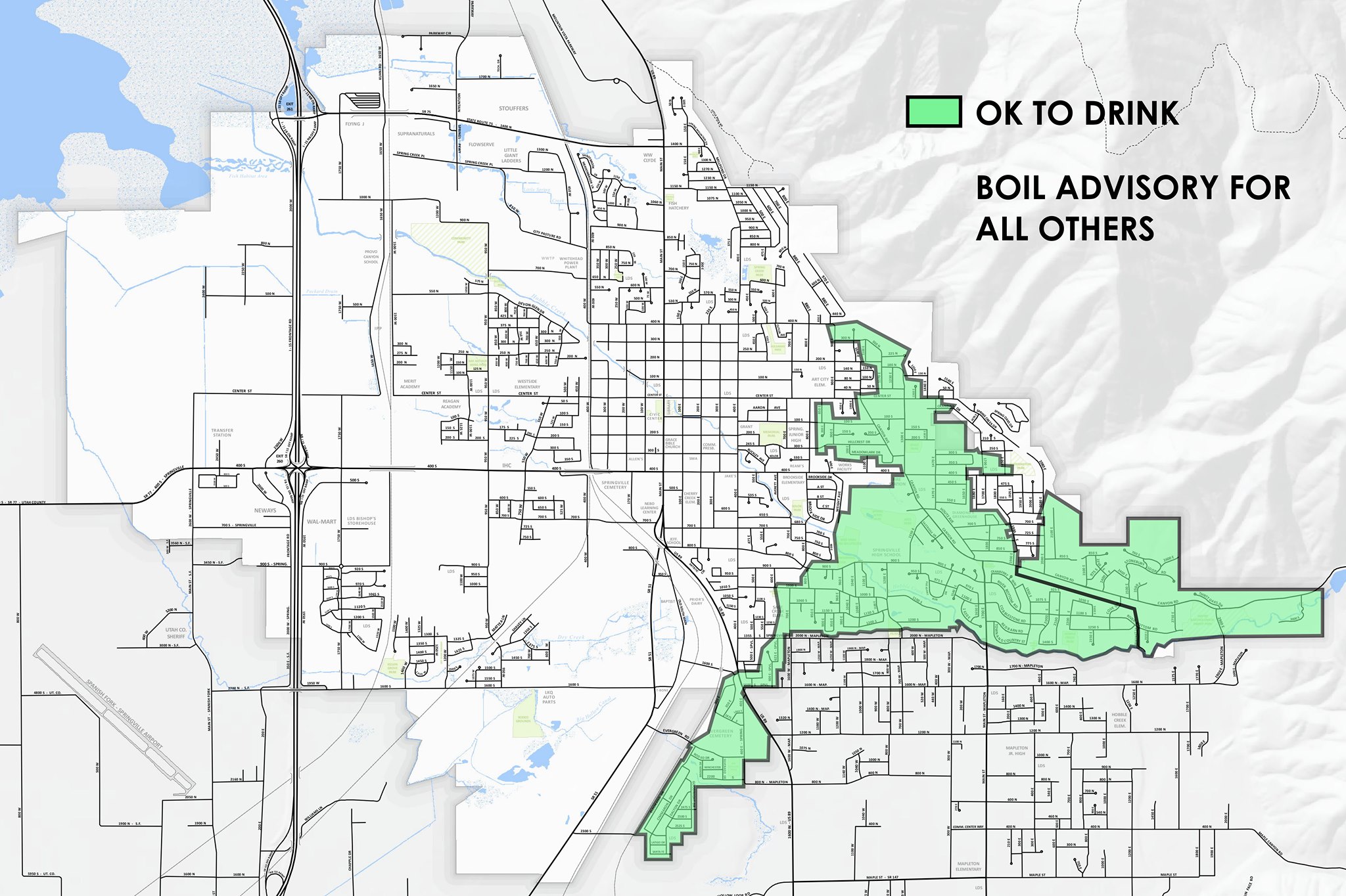 Springville boil advisory lifted, water safe for consumption, officials say