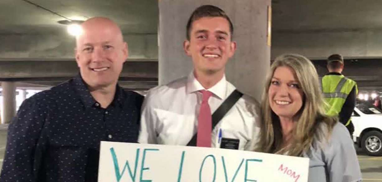 Elder Caden Johanson returns home from a mission in Mexico for The Church of Jesus Christ of Latter-day Saints. While at home he tested positive for COVID-19. (Photo: KSL TV)