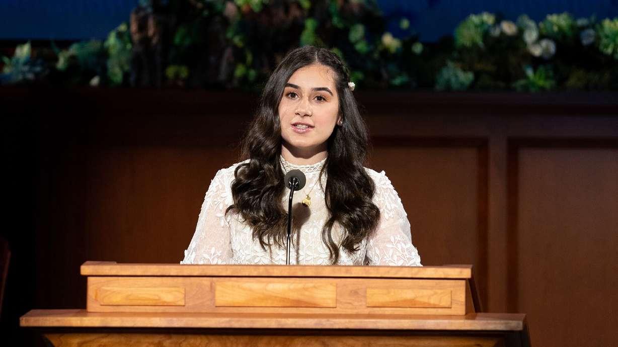 Laudy Kaouk, 1st young woman to speak at session of Latter-day Saint general conference, shares her experience