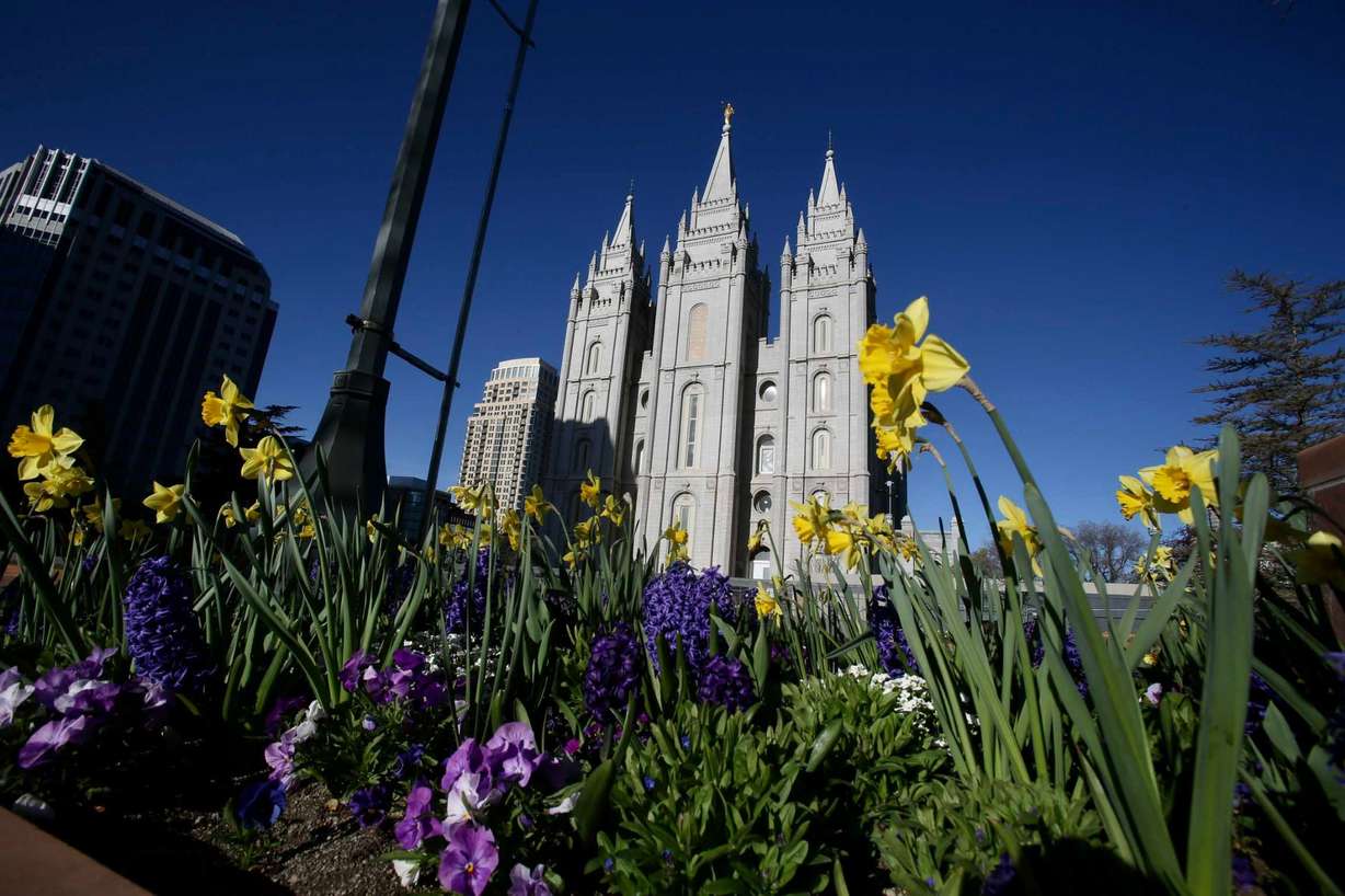 The Salt Lake Temple sits on a nearly-deserted Temple Square during the April 2020 general conference. (The Church of Jesus Christ of Latter-day Saints)