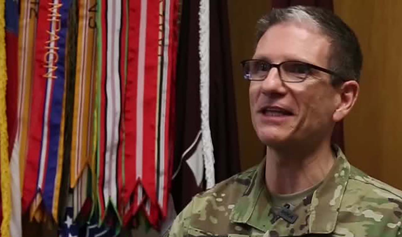 Brigadier General Joseph Heck of the 807th Medical Command speaks on Thursday, April 9, 2020 at Fort Douglas. (Photo: KSL TV)