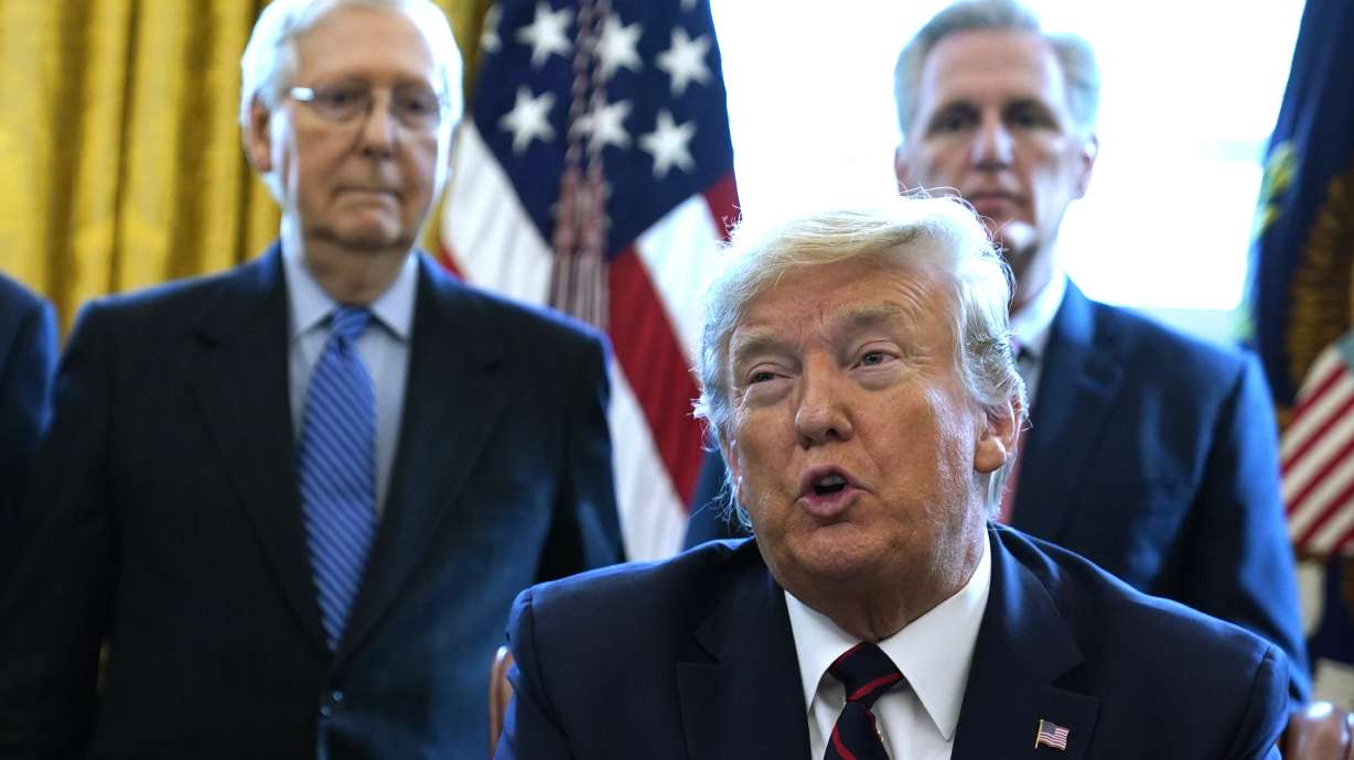 GOP leaders hit brakes on virus aid as governors seek help