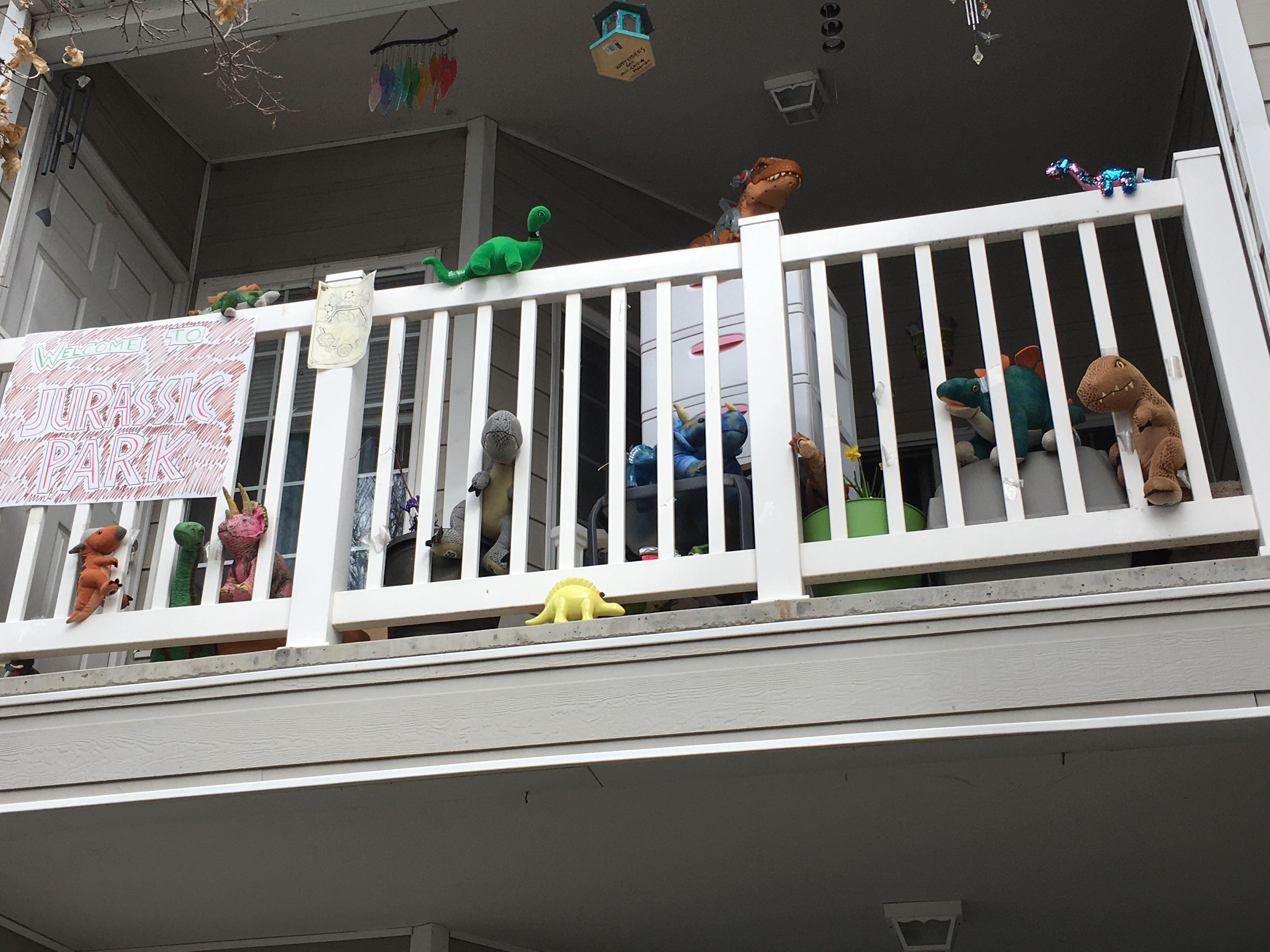Orem neighborhood creates stuffed animal window safari for kids