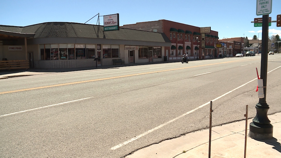 Panguitch was noticeably empty on Tuesday, April 21, 2020. (Photo: KSL TV)