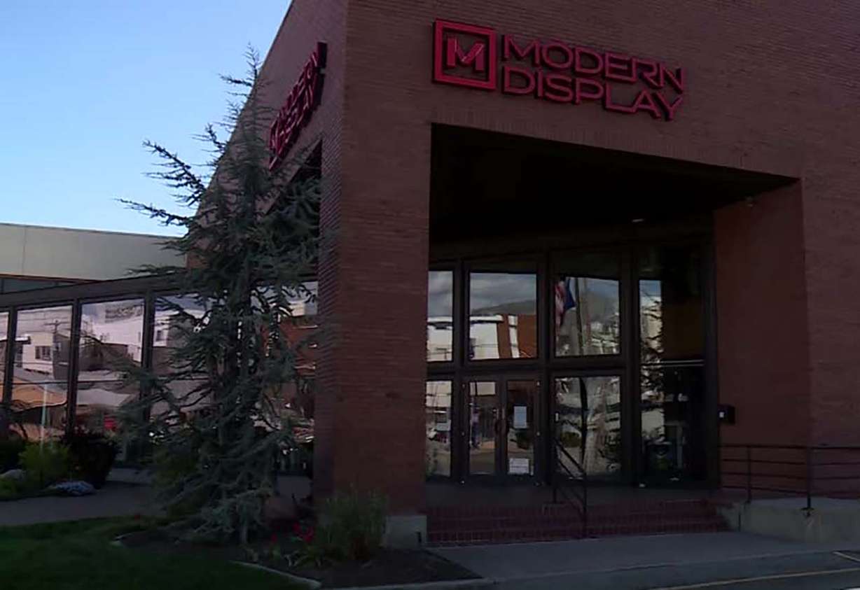 Modern Display received a loan from the Paycheck Protection Program and rehired most of its staff. But CEO Taylor Vriens remains concerned that business won’t pick up before the money runs out again Tuesday, April 21, 2020. (Photo: Adam Sotelo, KSL TV)