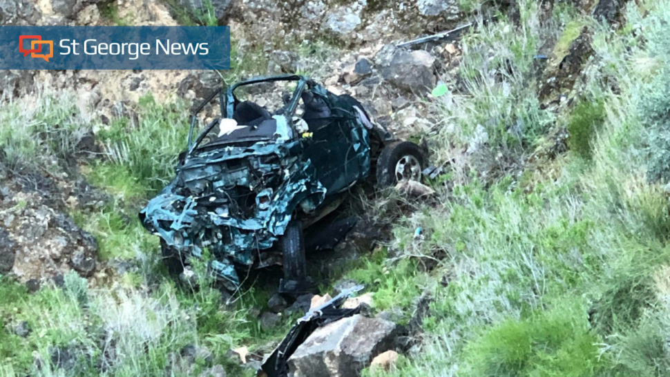 Driver dies when car goes off cliff and drops into 100-foot ravine in Hurricane