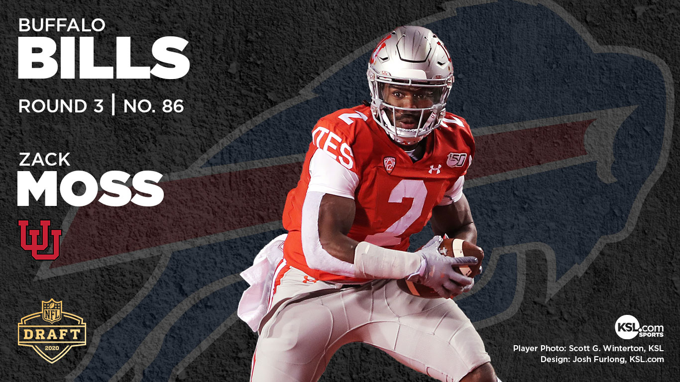 'This is my passion': Zack Moss selected No. 86 overall to the Buffalo Bills