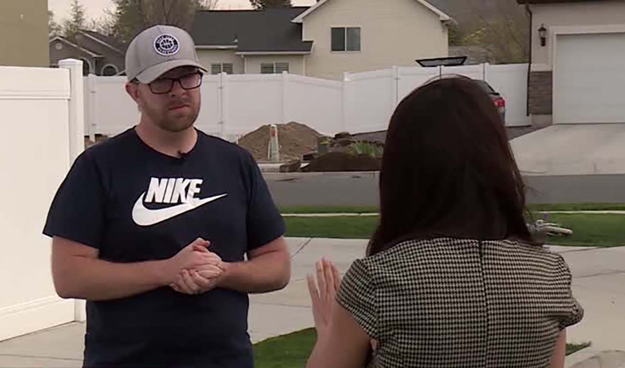 Joey Duckworth is president of the Legacy Farms HOA. (Photo: KSL TV)