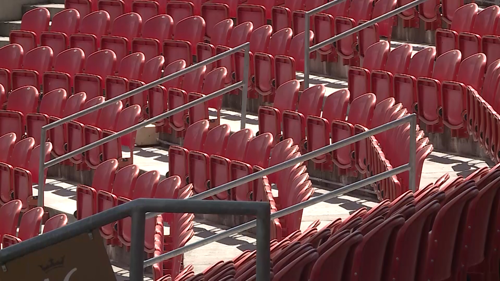 Empty seats at Rio Tinto Stadium. (Photo: KSL TV)