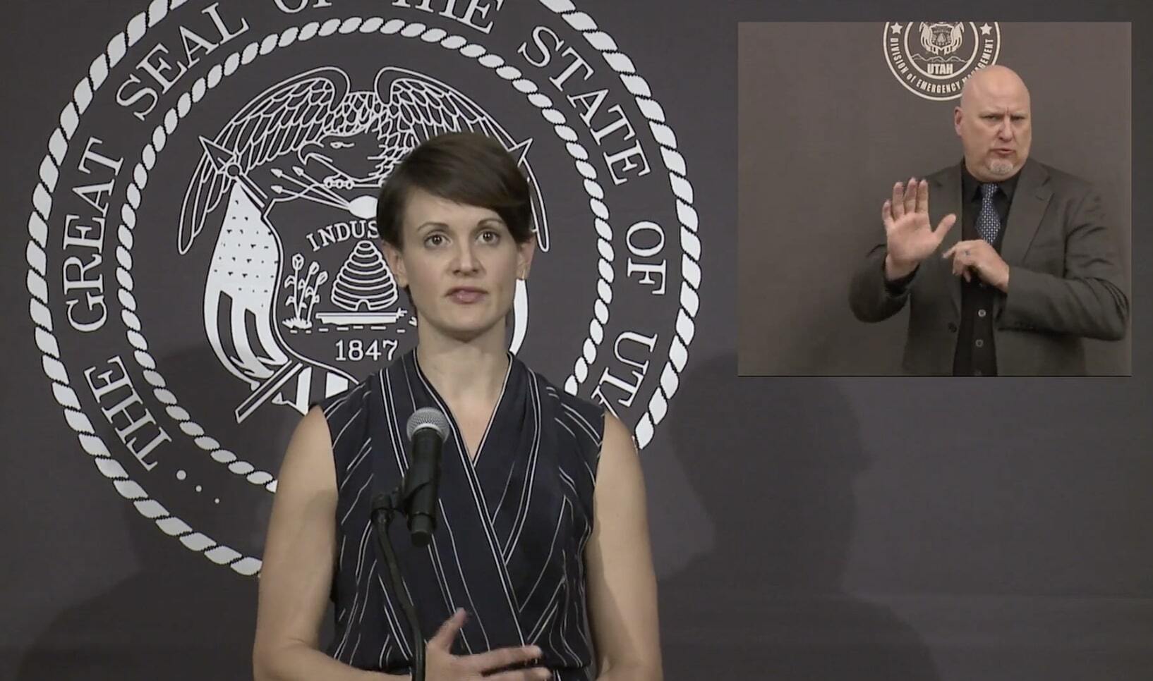 Utah Department of Health state epidemiologist Dr. Angela Dunn speaks at a Salt Lake City news conference on Thursday, April 30, 2020. (Photo: KSL TV)