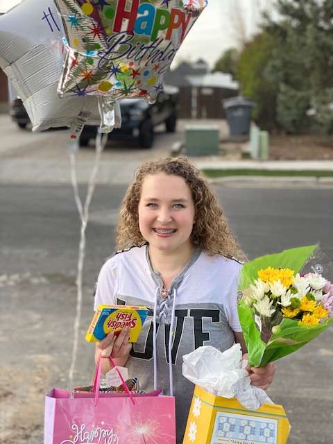 A surprise drive-by party for Faith. (Photo: Nichole Lorrigan-Sorensen)