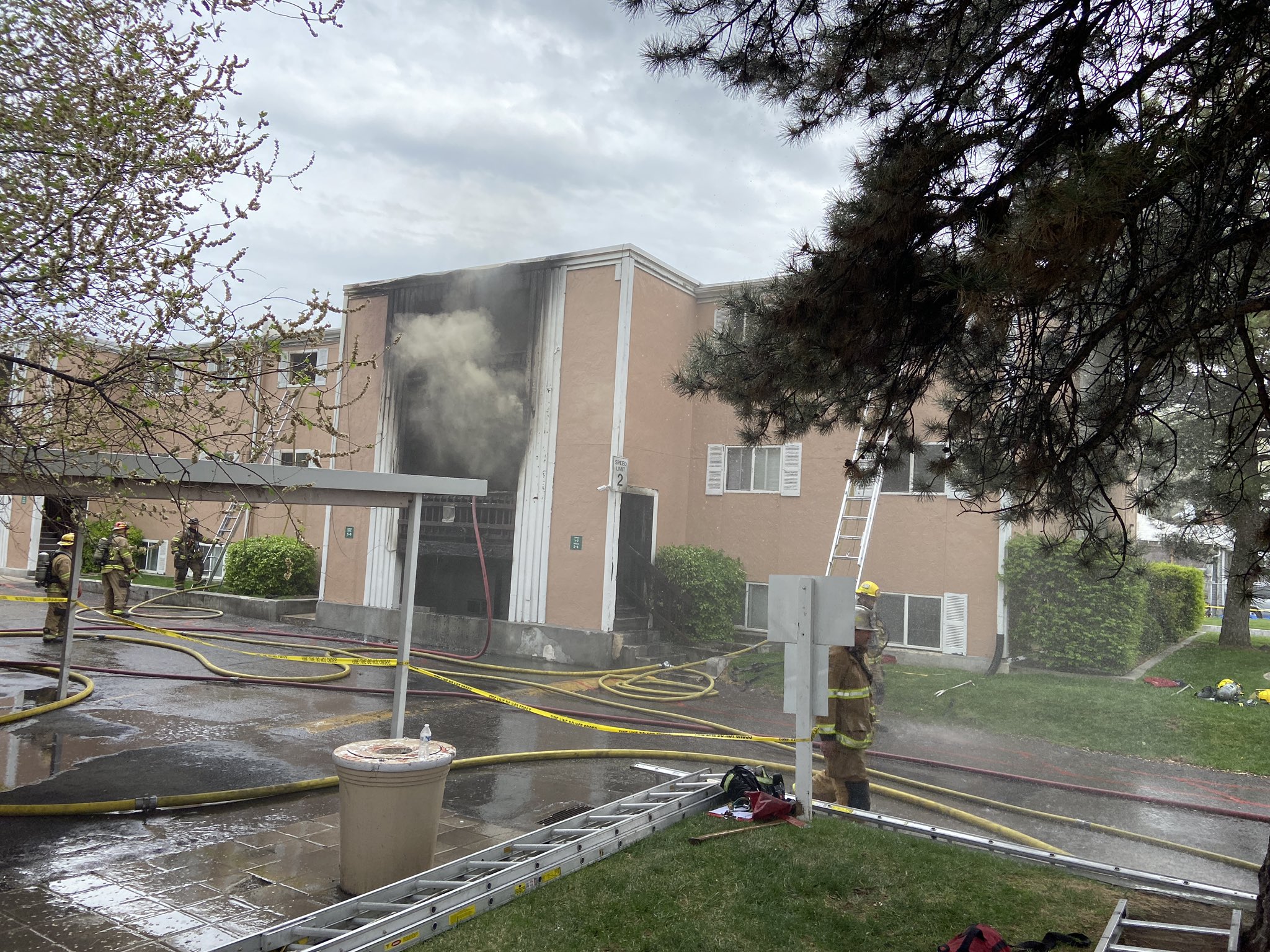 2-alarm Midvale apartment fire sends 1 to hospital