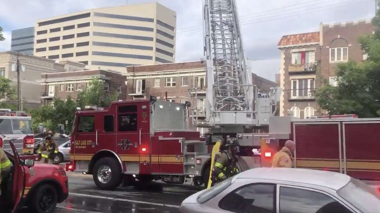 Dozens evacuated after Salt Lake City apartment fire