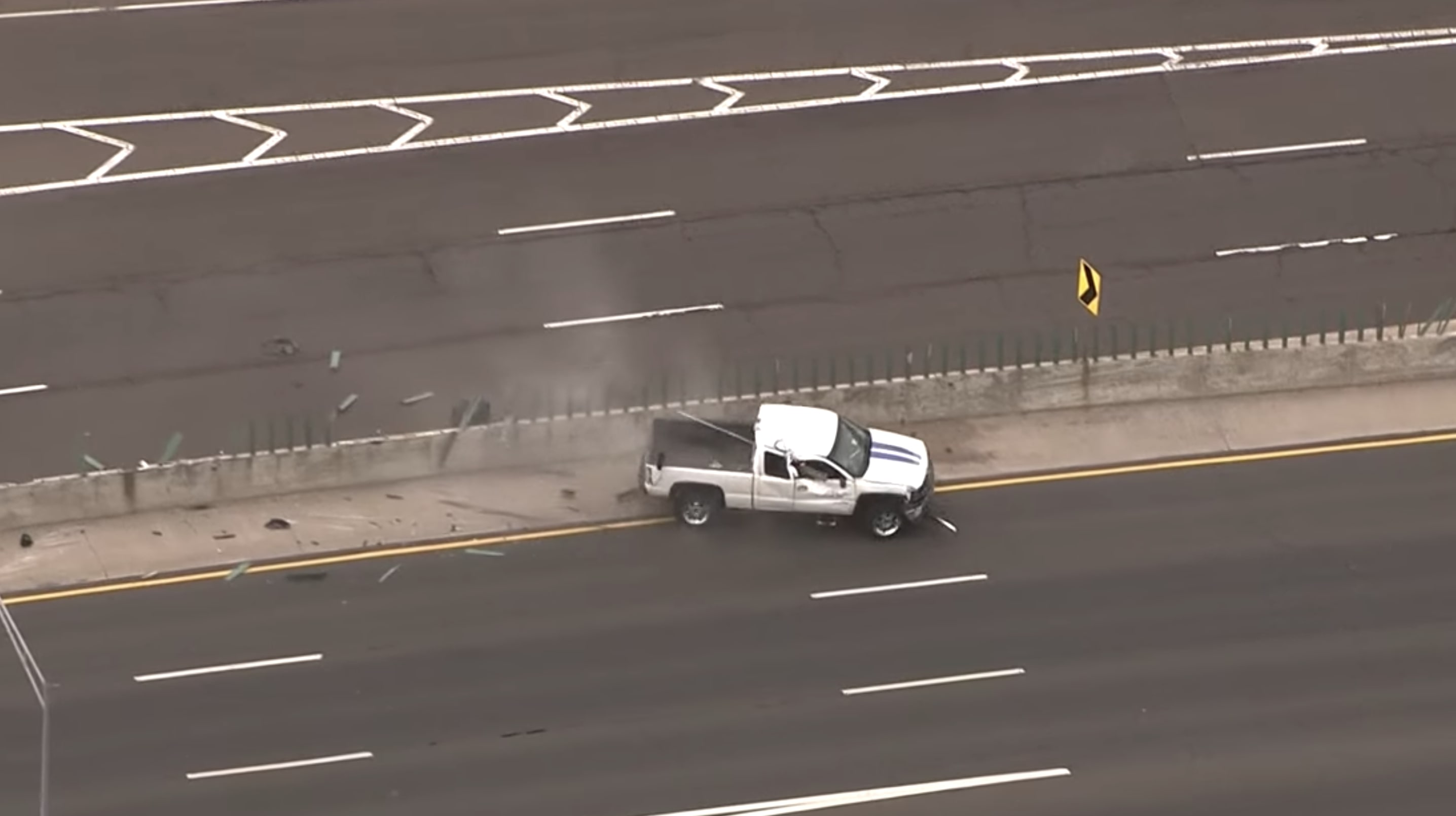 Have You Seen This? Truck flipping over won't stop this car chase
