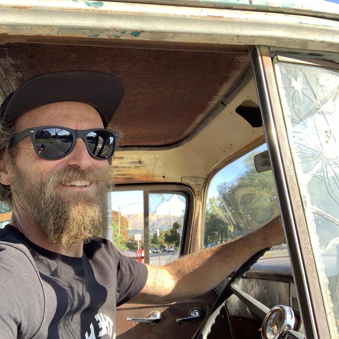 Casey Loter behind the wheel in his 1958 Chevrolet Apache. (Photo: Casey Loter)