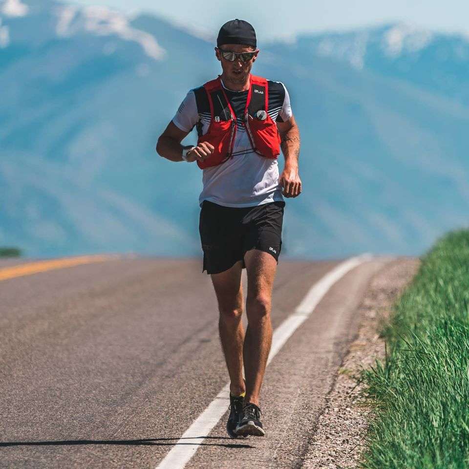 Michael McKnight runs 100 miles on a road in Cache Valley. (Photo: Matt Van Horn)