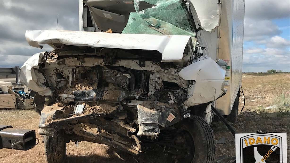 2 people, 14 animals dead after truck carrying 48 dogs crashes in Idaho