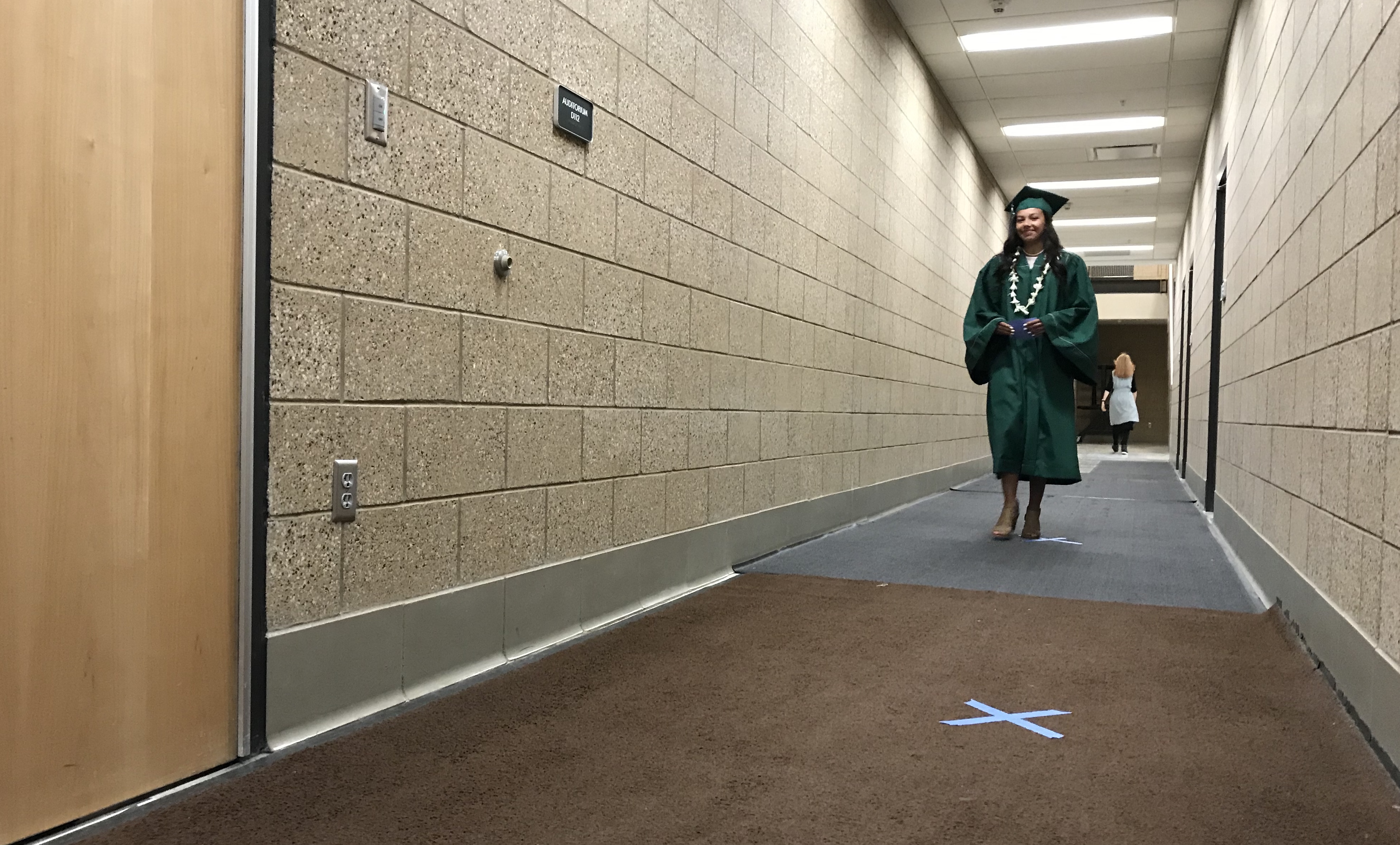 Olympus High students celebrate their graduation with a socially-distanced walk-through diploma ceremony, Thursday, May 21, 2020 in Salt Lake City. (Photo: Sean Walker, KSL.com)