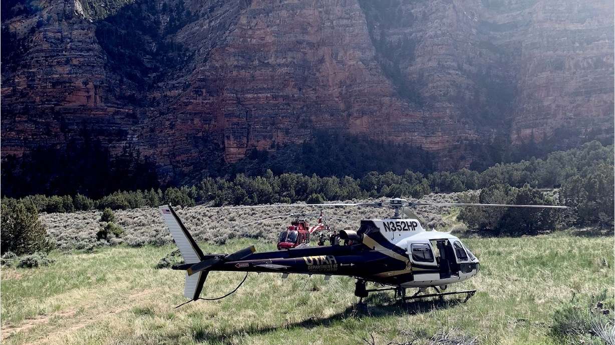 Man rescued after falling off cliff face in Uintah County