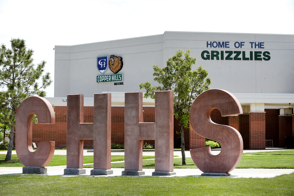 Copper Hills High School in West Jordan is pictured on Tuesday, May 26, 2020. The school was closed Tuesday so custodians can do a deep clean after an employee tested positive for COVID-19. (Photo: Scott G. Winterton, KSL)