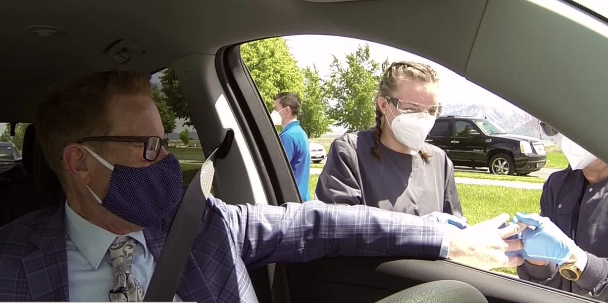 More than 500 people paid $70 for an appointment today at Galena Hills Park in Draper to find out if they had COVID-19 and never knew it. (Photo: Jay Dortzbach, KSL TV)