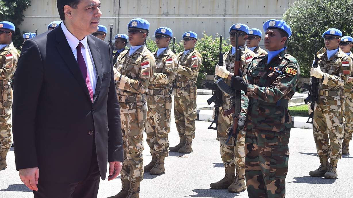 Lebanese PM visits UN peacekeepers amid dispute over mandate