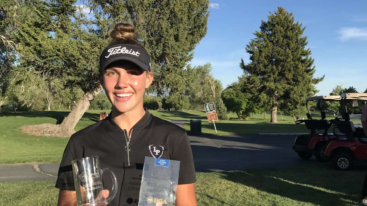 Late birdie lifts Lone Peak’s Berlin Long to 6A golf title; Lehi’s Galeai surges to top of 5A