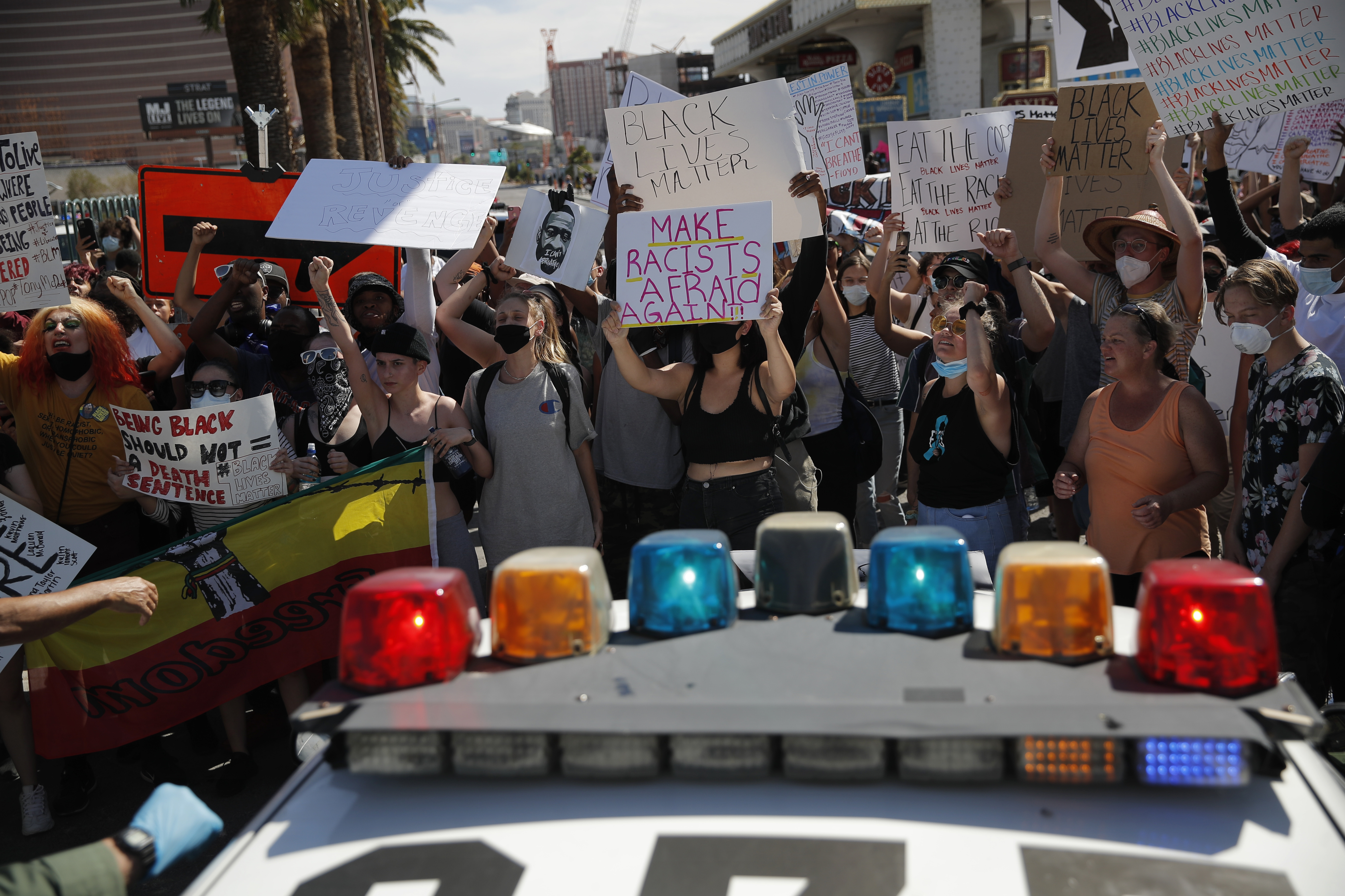 Protests over police killings rage in dozens of US cities