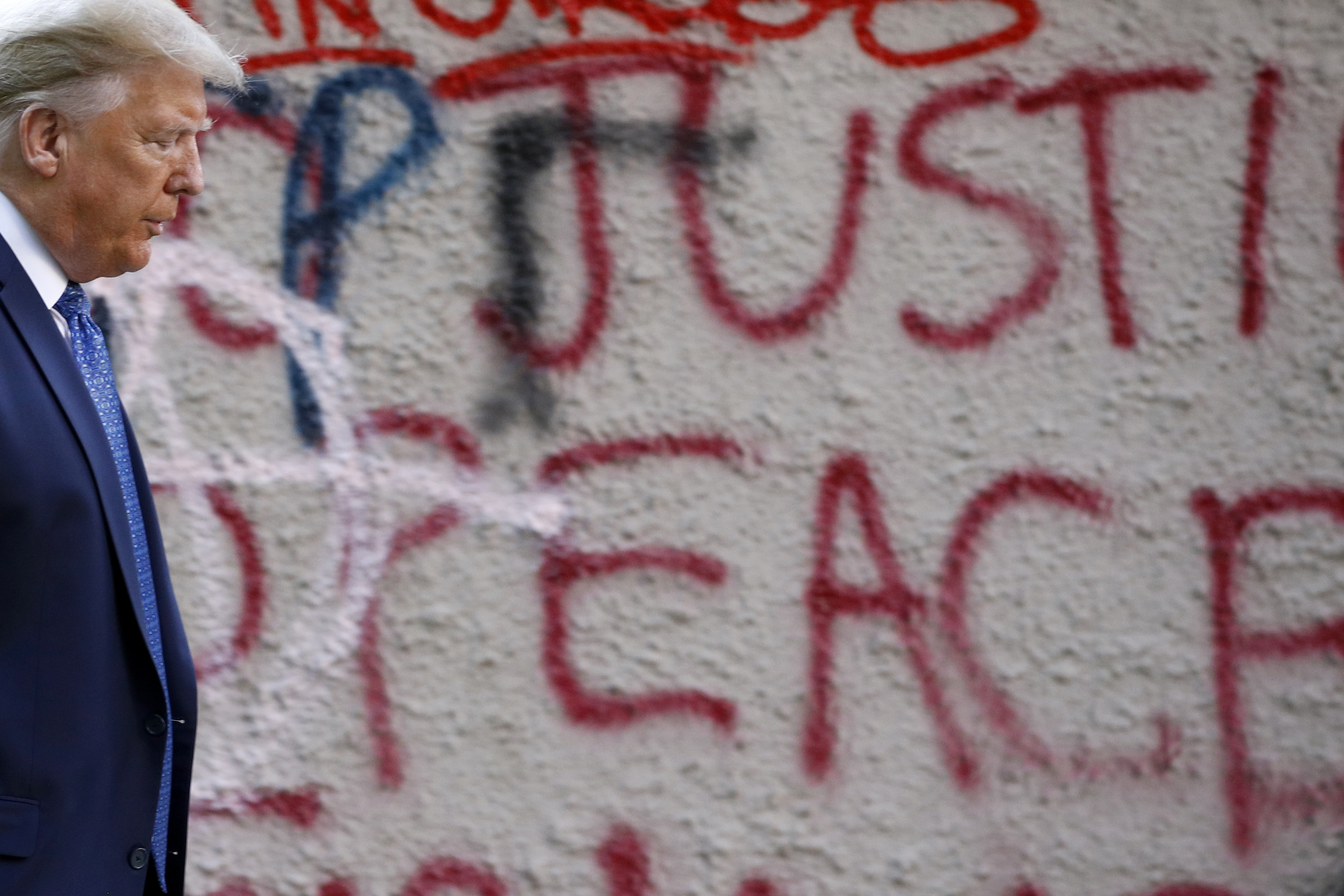 Tear gas, threats for protesters before Trump visits church