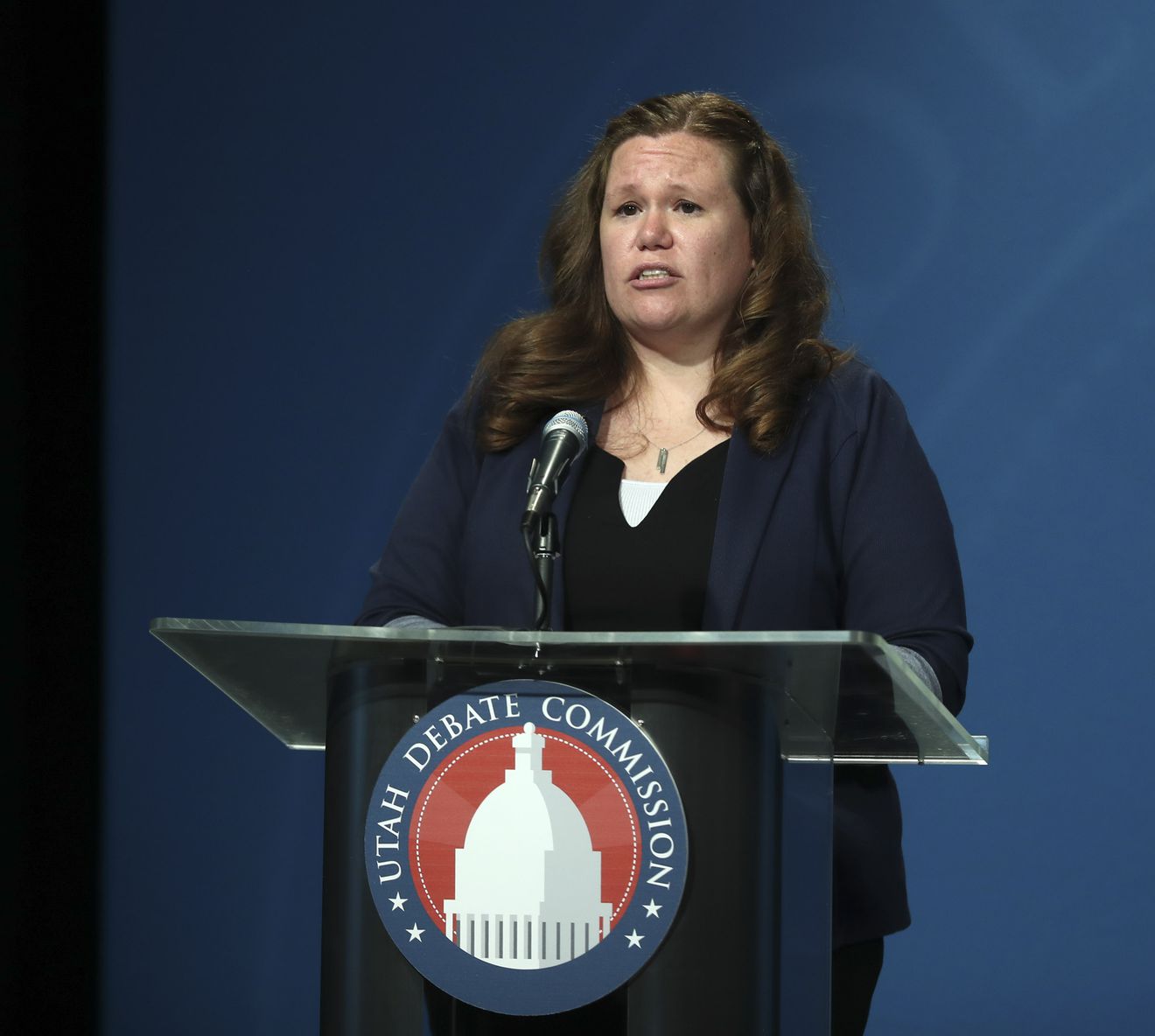 Jamie Cheek speaks during a 1st Congressional District Democratic debate at the PBS Utah studios on the University of Utah campus in Salt Lake City on Monday, June 1, 2020. (Photo: Steve Griffin, KSL)