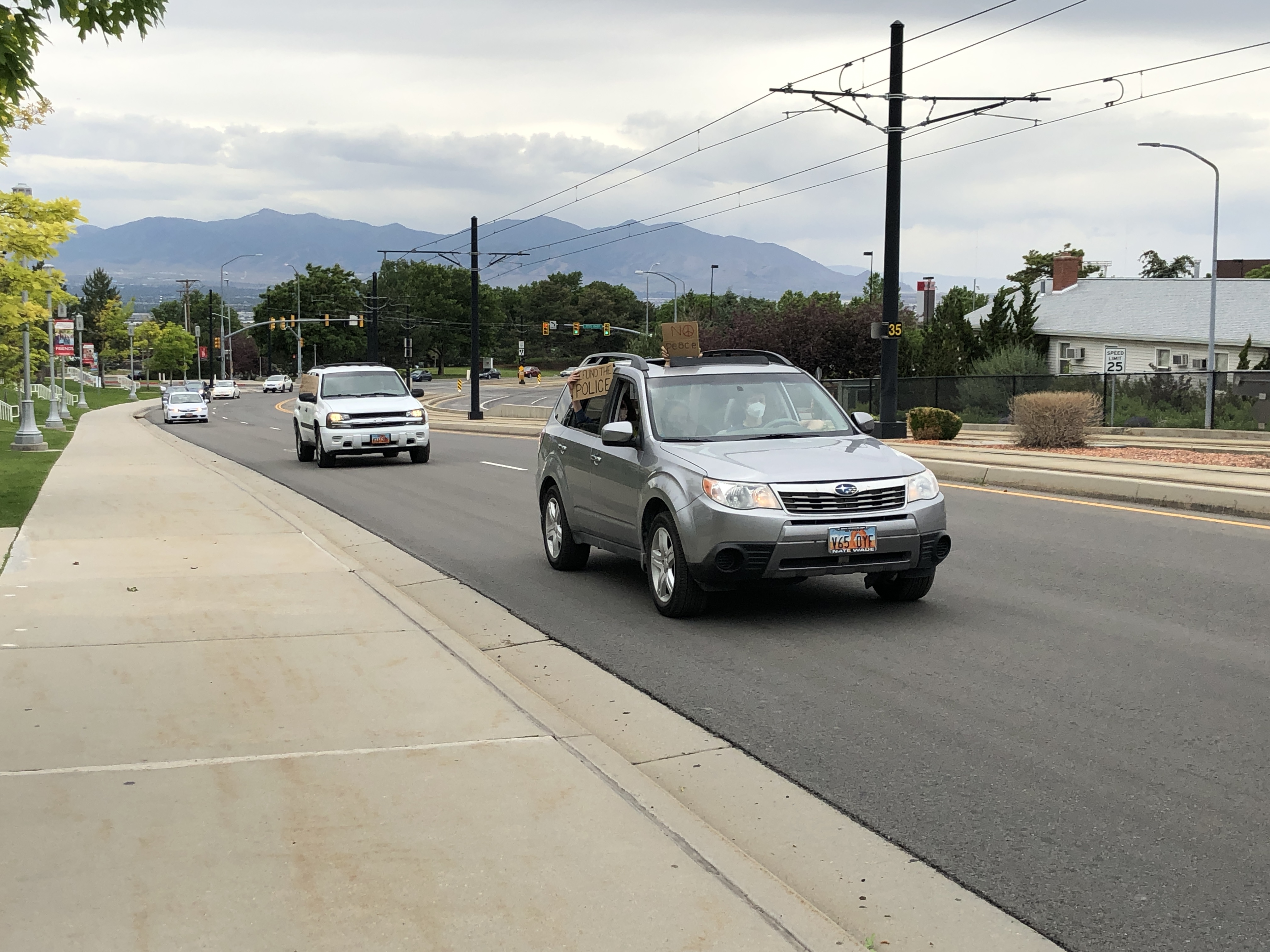 U. students demand justice for George Floyd, Lauren McCluskey in car caravan protest