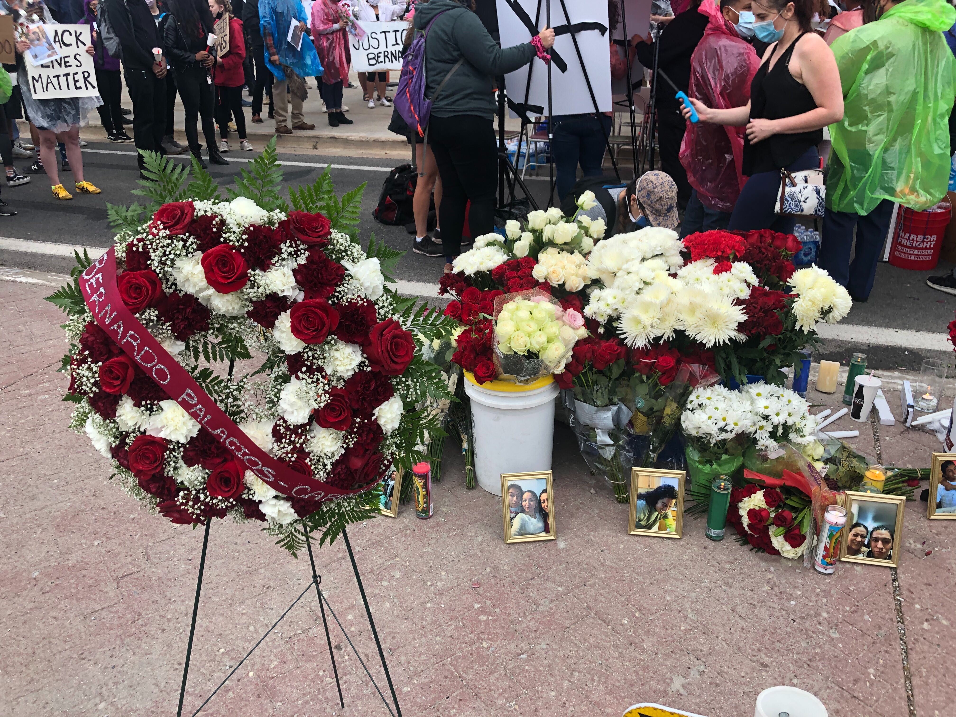 A memorial sits on a cement median south of the Capitol on Saturday, June 6, 2020. Protesters made their way from the Capitol through the streets of Salt Lake to honor the lives of Bernardo Palacios-Carbajal and Breonna Taylor. (Photo: Whitney Evans, KSL.com)
