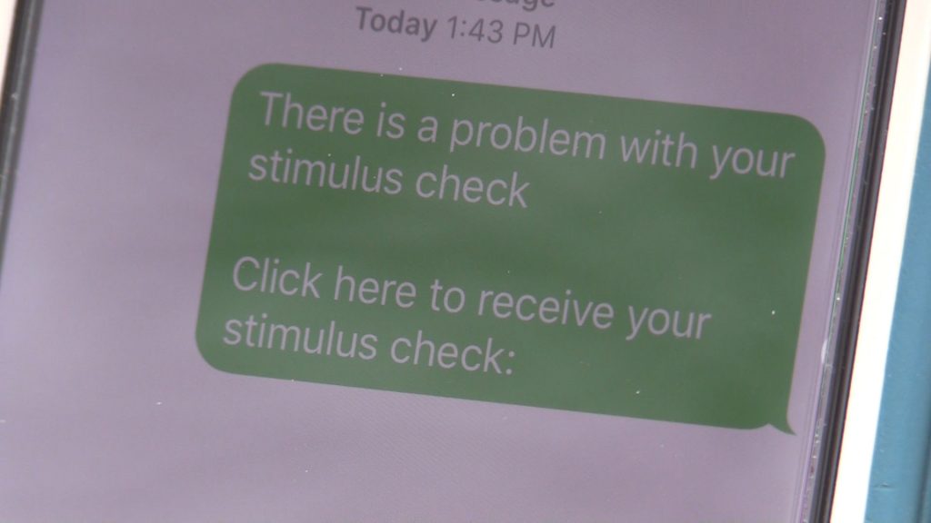 An example of a bogus text Tuesday, June 9, 2020. (Photo: KSL TV)