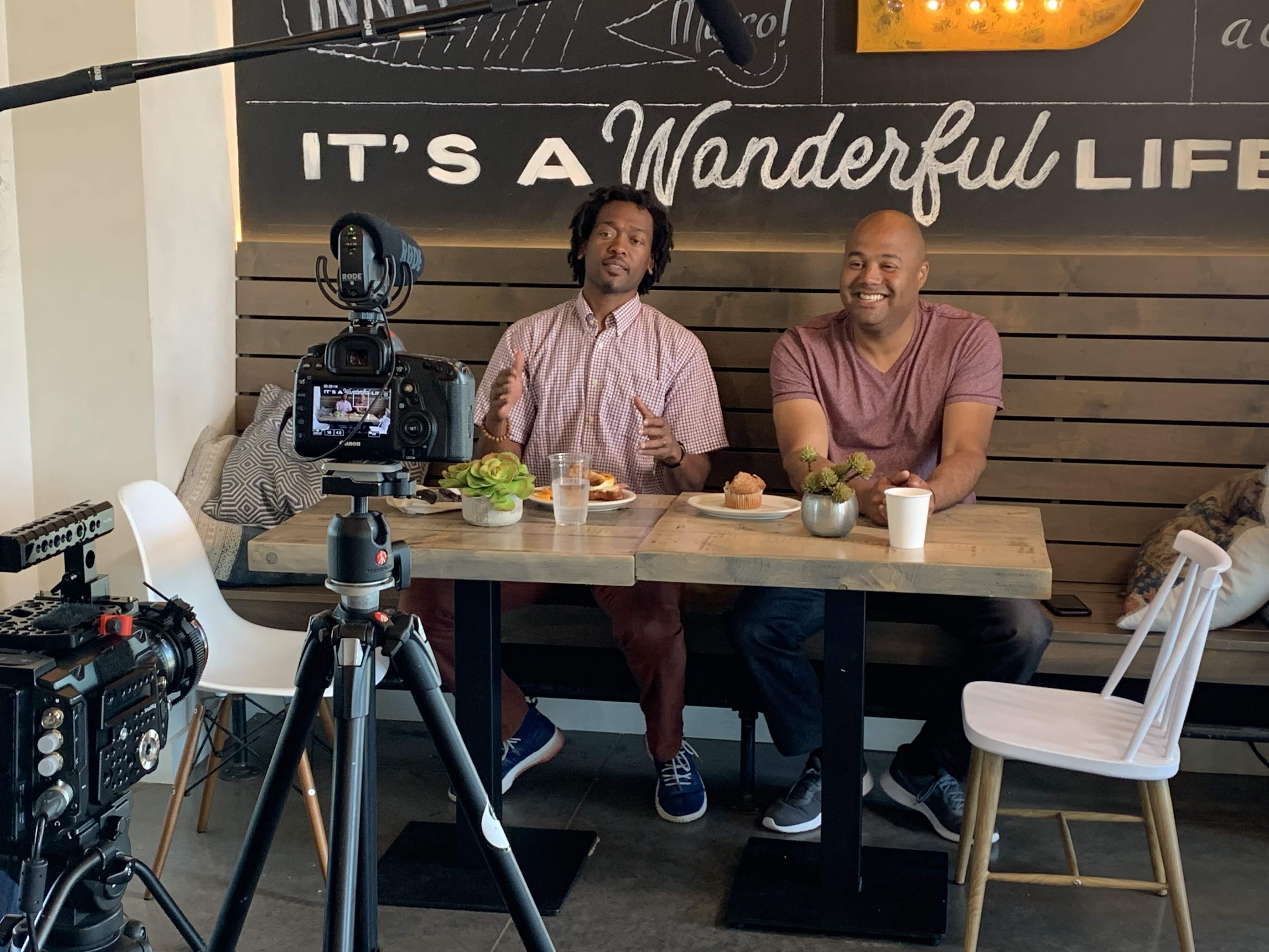 Utah actors Danor Gerald and Lonzo Liggins film a concept segment of "Off the Beaten Path." (Courtesy of Lonzo Liggins)