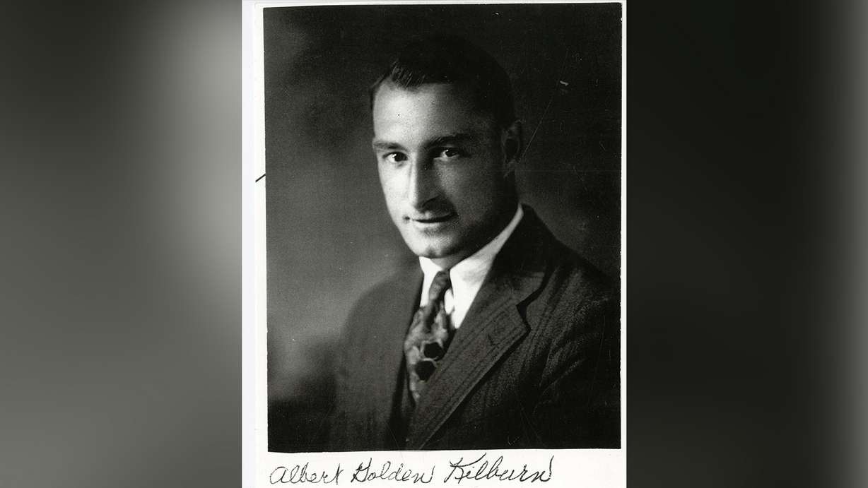 A. Golden Kilburn, principal of Uintah School, and founder of U on the hillside. ca. 1922 (Credit: Lesa Pringle)