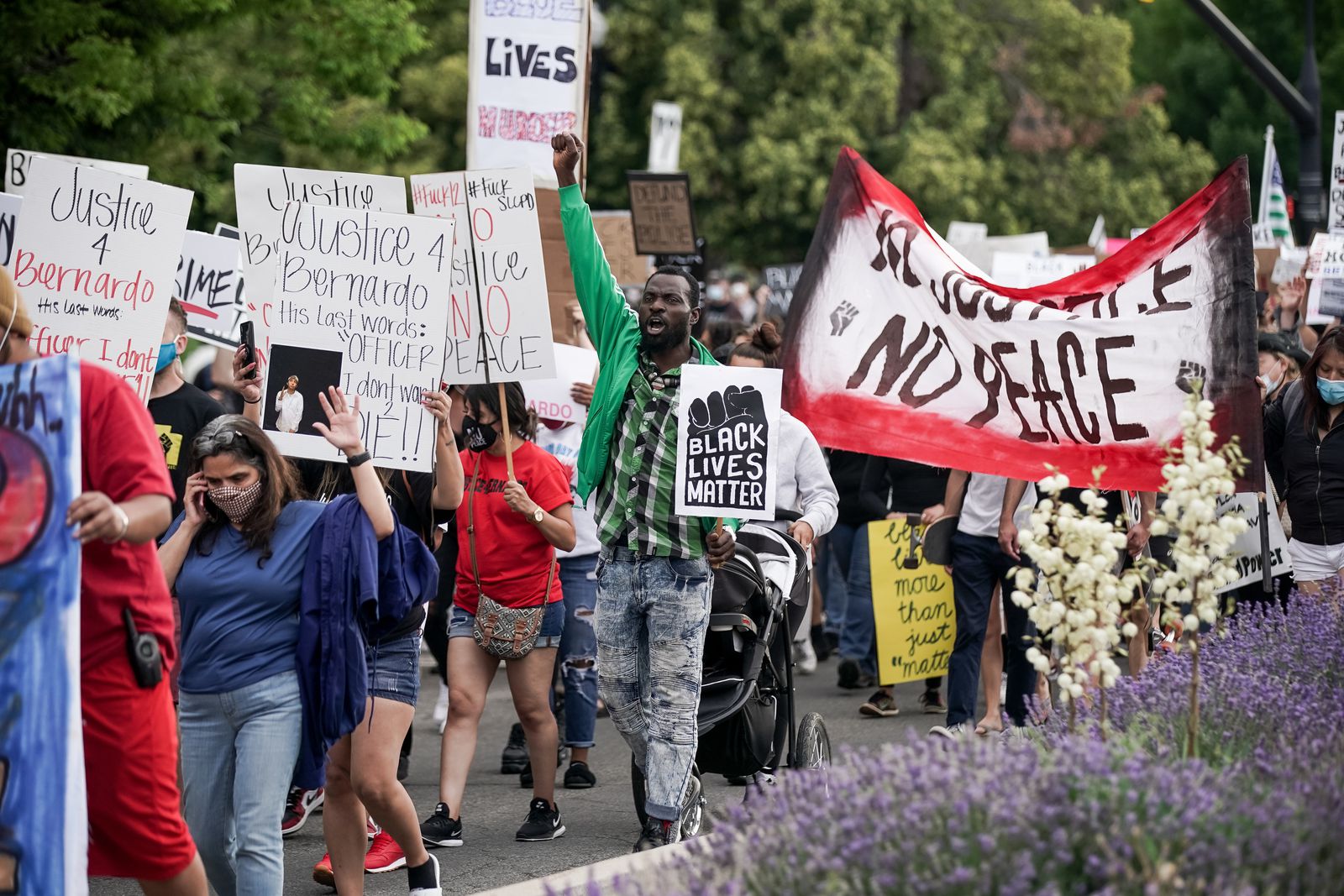 Protesters march along 300 South in Salt Lake City on Saturday, June 13, 2020. (Photo: Spenser Heaps, KSL)