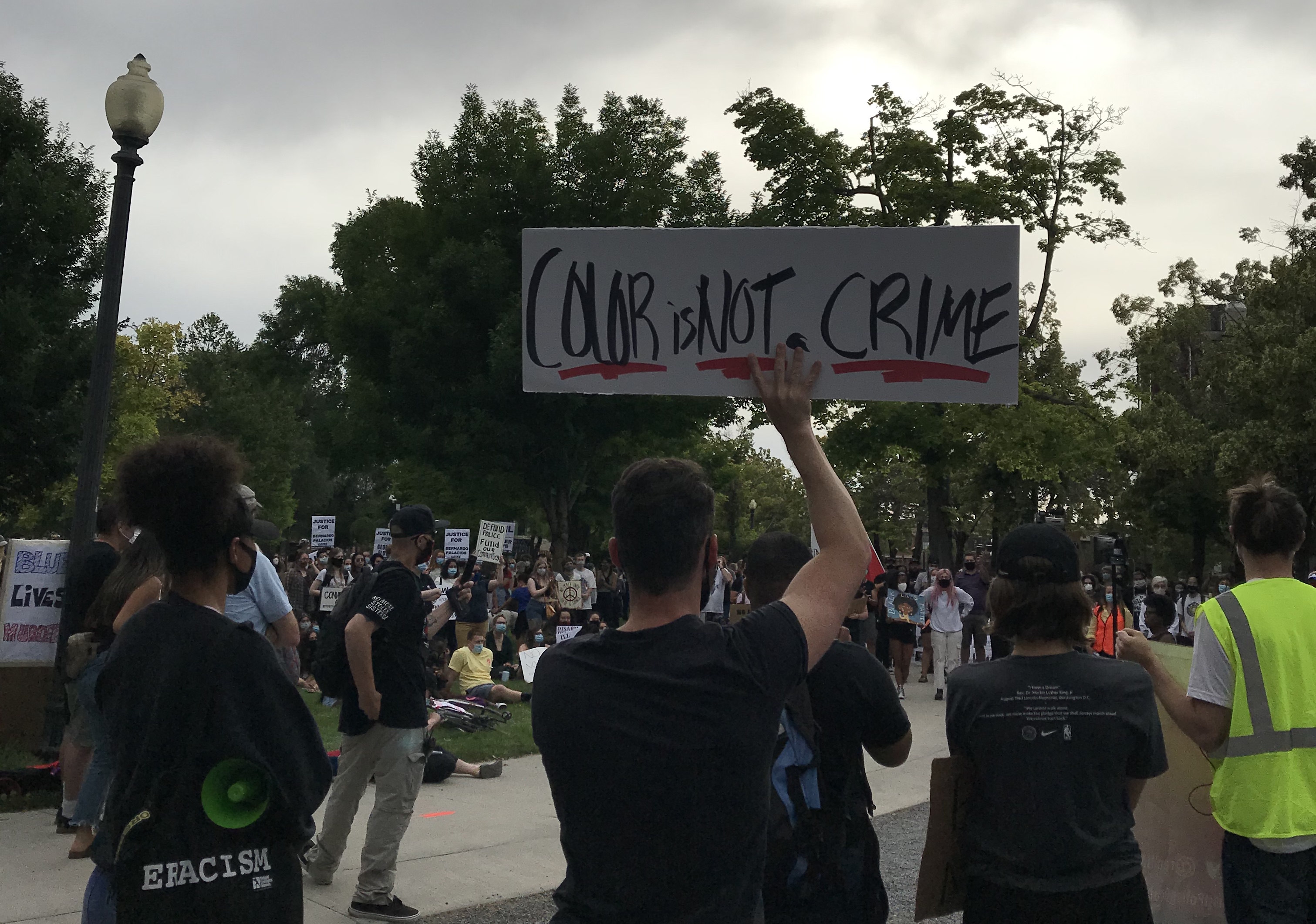 Hundreds of demonstrators began marching against police brutality throughout downtown Salt Lake City with a rally at Pioneer Park, Saturday, June 13, 2020 in Salt Lake City. (Photo: Sean Walker, KSL.com)