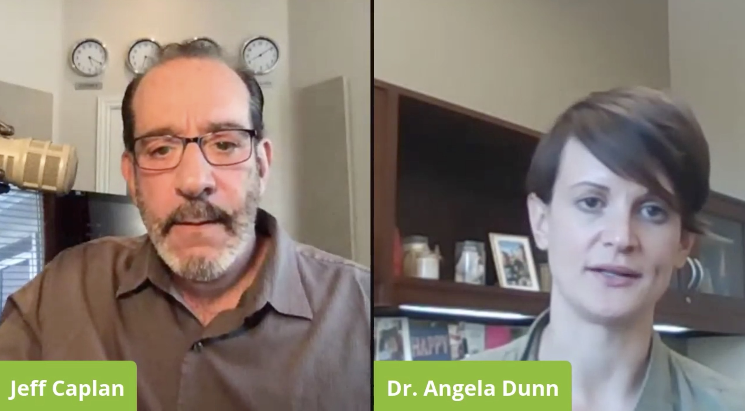 Utah Department of Health state epidemiologist Dr. Angela Dunn, right, discusses the state's COVID-19 pandemic with KSL NewsRadio host Jeff Caplan during a Facebook Live video on Thursday, June 18, 2020. (Photo: KSL NewsRadio, via Facebook)