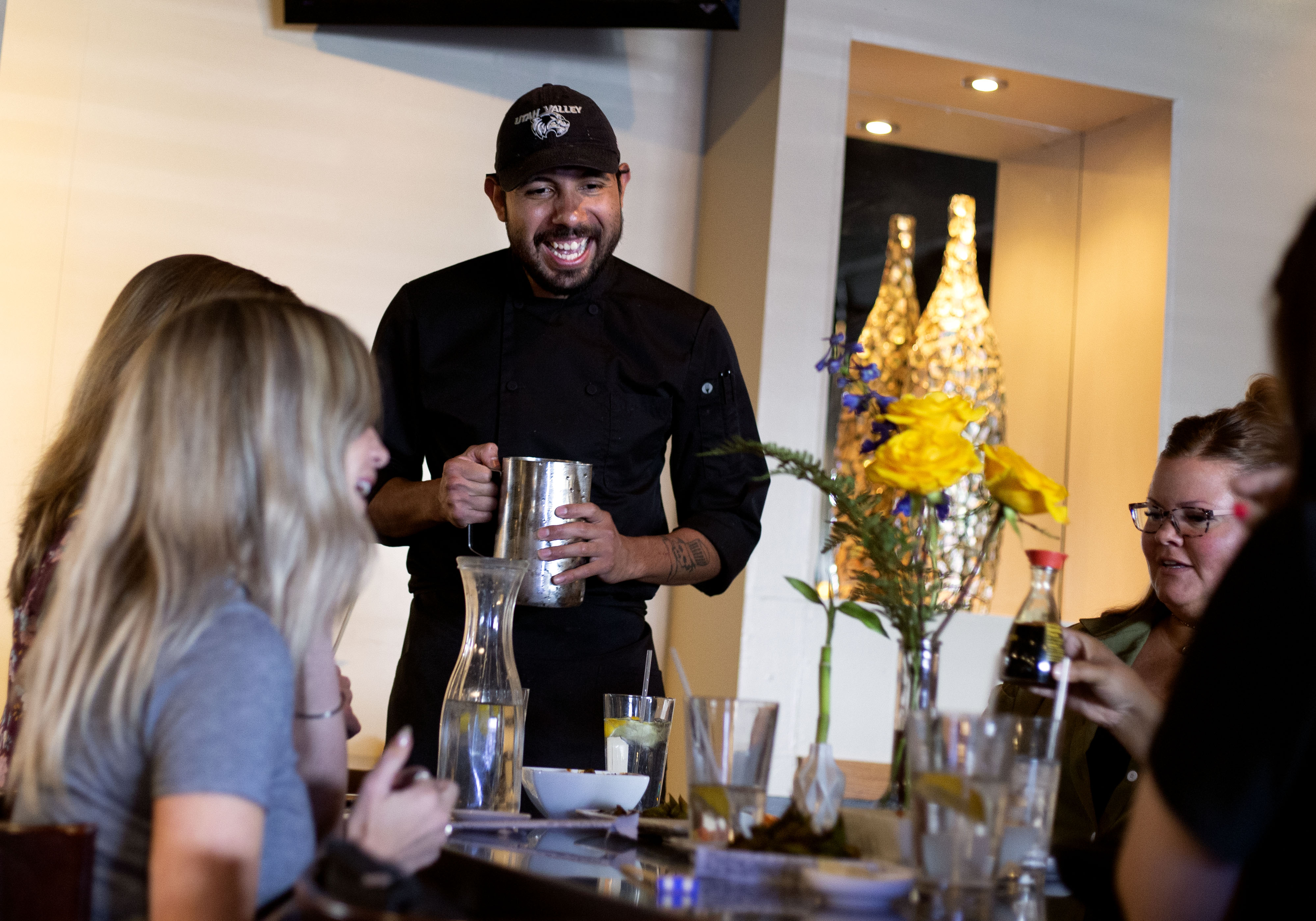 Sushi chef Alan Ledesma waits on customers at Asahi Sushi Bar and Restaurant in Orem on Thursday, June 18, 2020. The 27-year-old native of Mexico called the U.S. Supreme Court allowing so-called “Dreamers” to remain safe from deportation for now a “ray of sunshine.” (Laura Seitz, KSL)