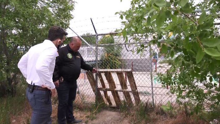 Trespassers have been entering the old Seven Peaks Waterpark through holes in the fences. (Photo: KSL TV)